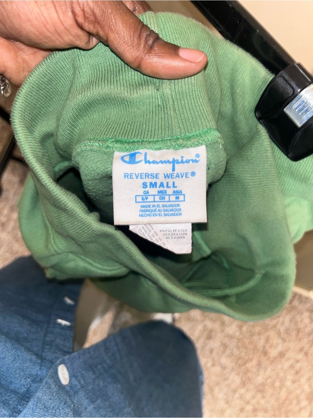 Champion Women's Crewneck Sweater in Mint Green
